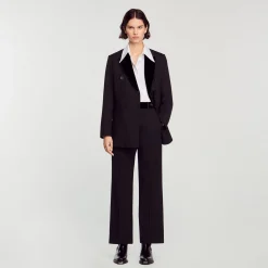Femme SANDRO Pantalon De Costume Droit