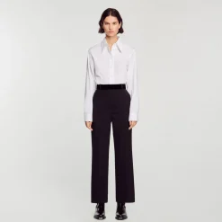 Femme SANDRO Pantalon De Costume Droit