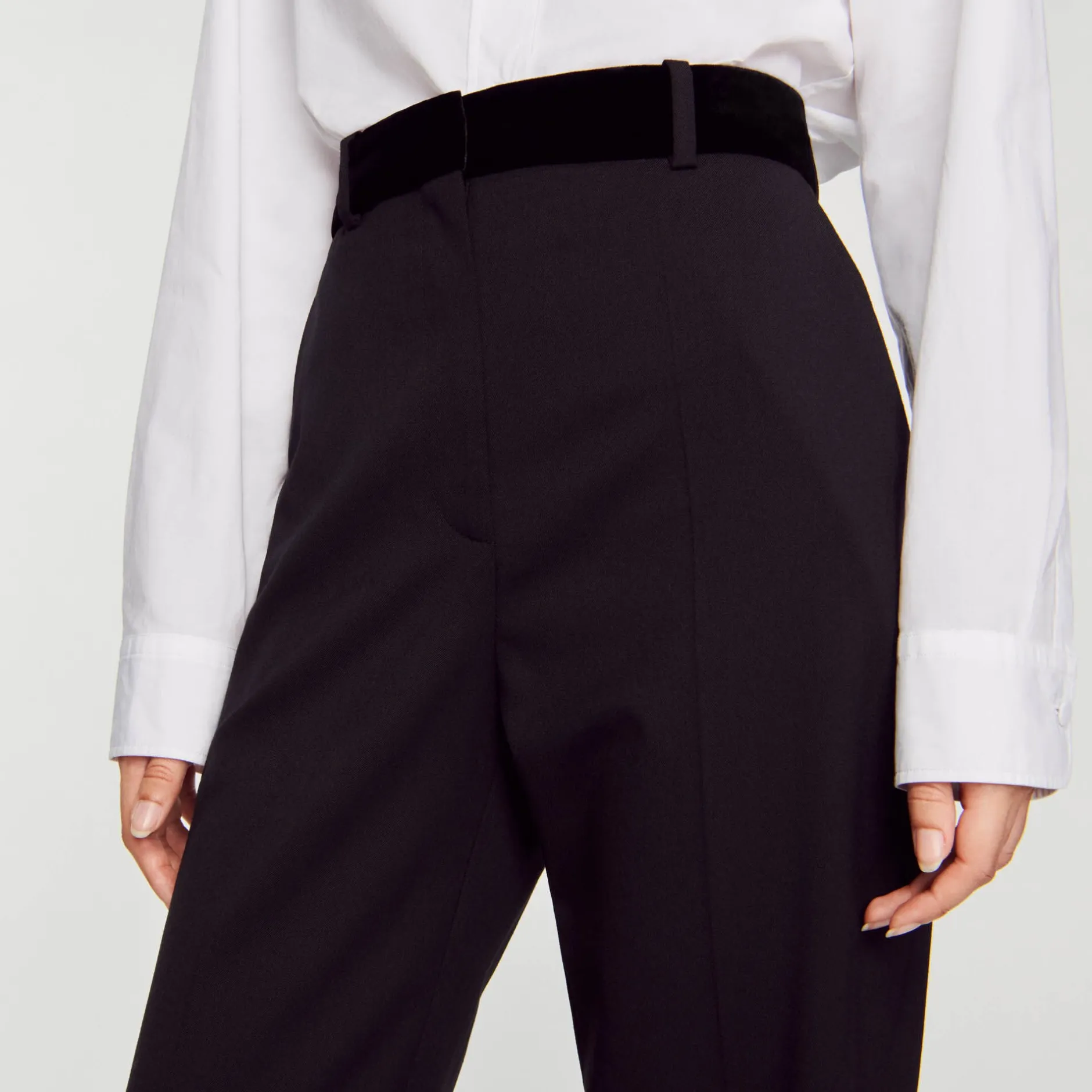 Femme SANDRO Pantalon De Costume Droit