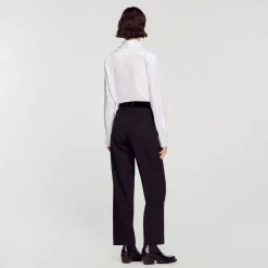 Femme SANDRO Pantalon De Costume Droit