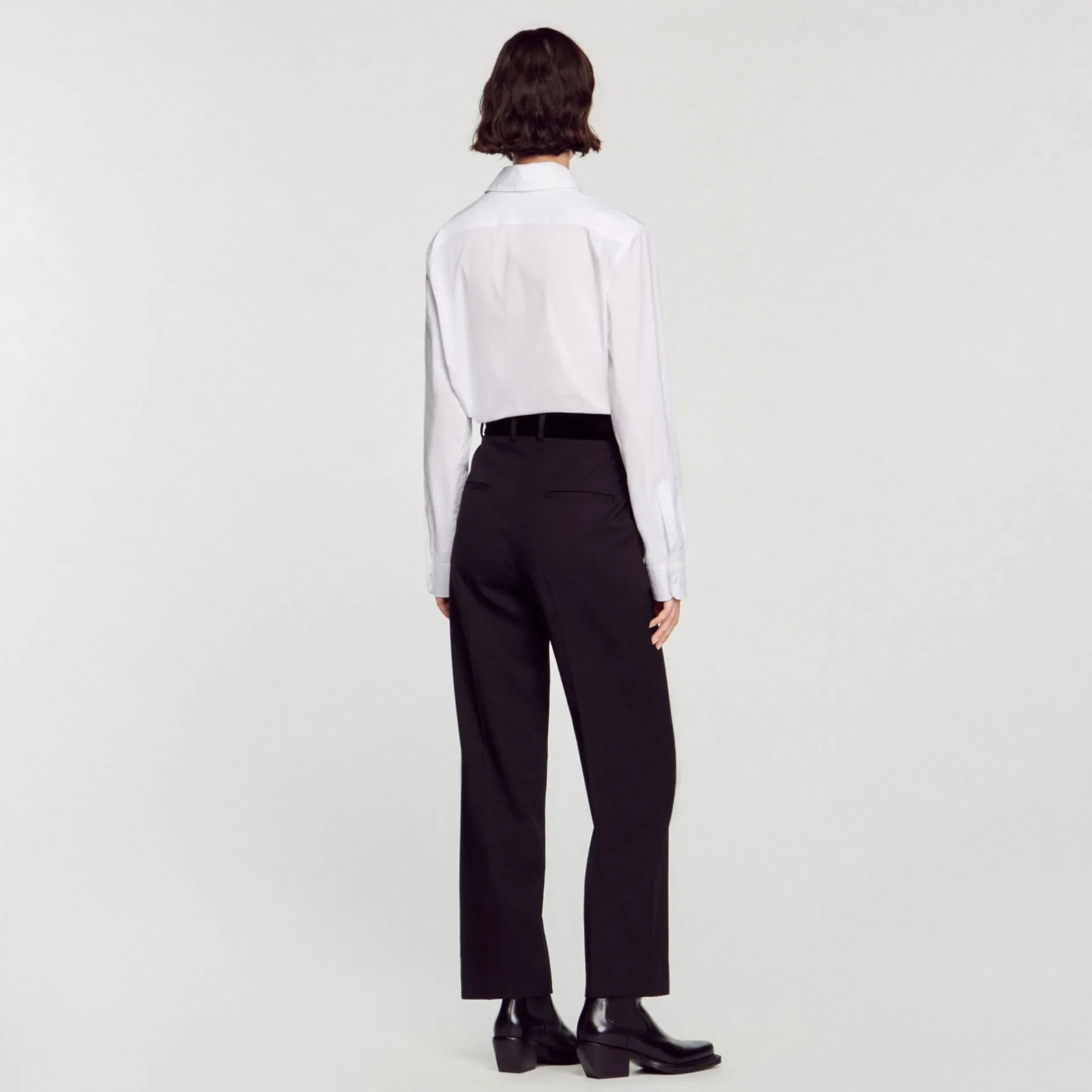 Femme SANDRO Pantalon De Costume Droit