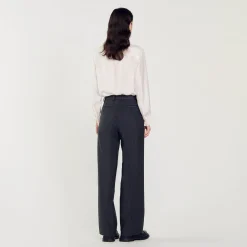 Femme SANDRO Pantalon De Costume En Laine