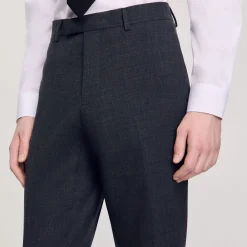 Homme SANDRO Pantalon De Costume En Laine