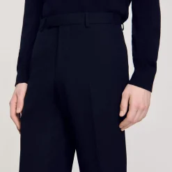 Homme SANDRO Pantalon De Costume En Laine