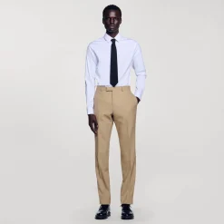 Homme SANDRO Pantalon De Costume En Laine