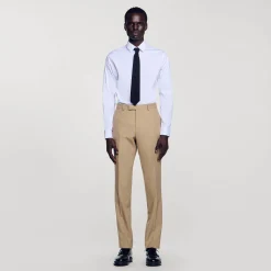 Homme SANDRO Pantalon De Costume En Laine