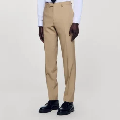 Homme SANDRO Pantalon De Costume En Laine