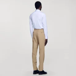 Homme SANDRO Pantalon De Costume En Laine