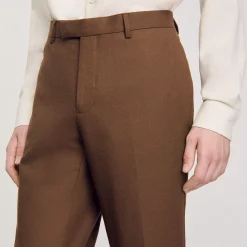 Homme SANDRO Pantalon De Costume En Laine