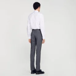 Homme SANDRO Pantalon De Costume En Laine
