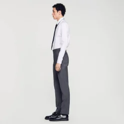 Homme SANDRO Pantalon De Costume En Laine