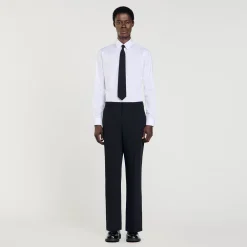 Homme SANDRO Pantalon De Costume En Laine