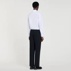 Homme SANDRO Pantalon De Costume En Laine