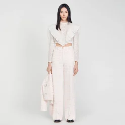 Femme SANDRO Pantalon De Costume En Tweed