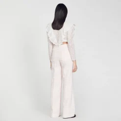 Femme SANDRO Pantalon De Costume En Tweed
