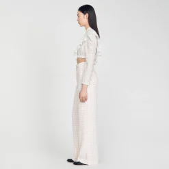 Femme SANDRO Pantalon De Costume En Tweed