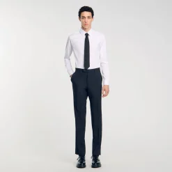 Homme SANDRO Pantalon De Costume Fines Rayures