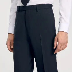 Homme SANDRO Pantalon De Costume Fines Rayures