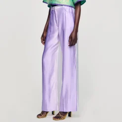 Femme SANDRO Pantalon De Costume Fluide