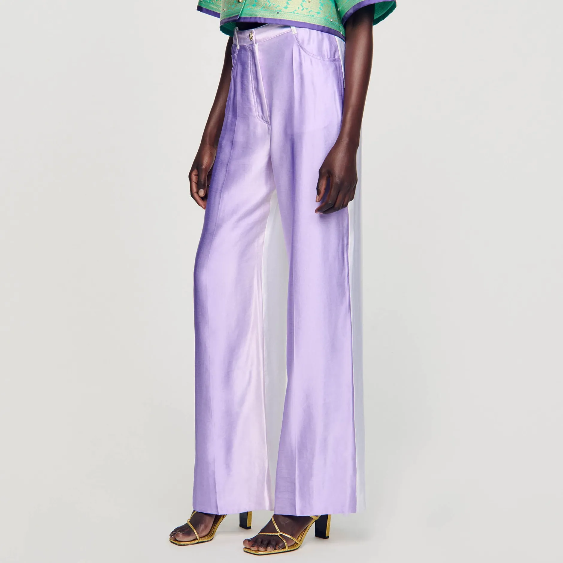 Femme SANDRO Pantalon De Costume Fluide