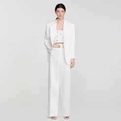 Femme SANDRO Pantalon De Costume Large