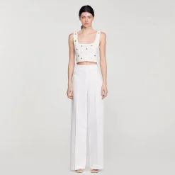 Femme SANDRO Pantalon De Costume Large