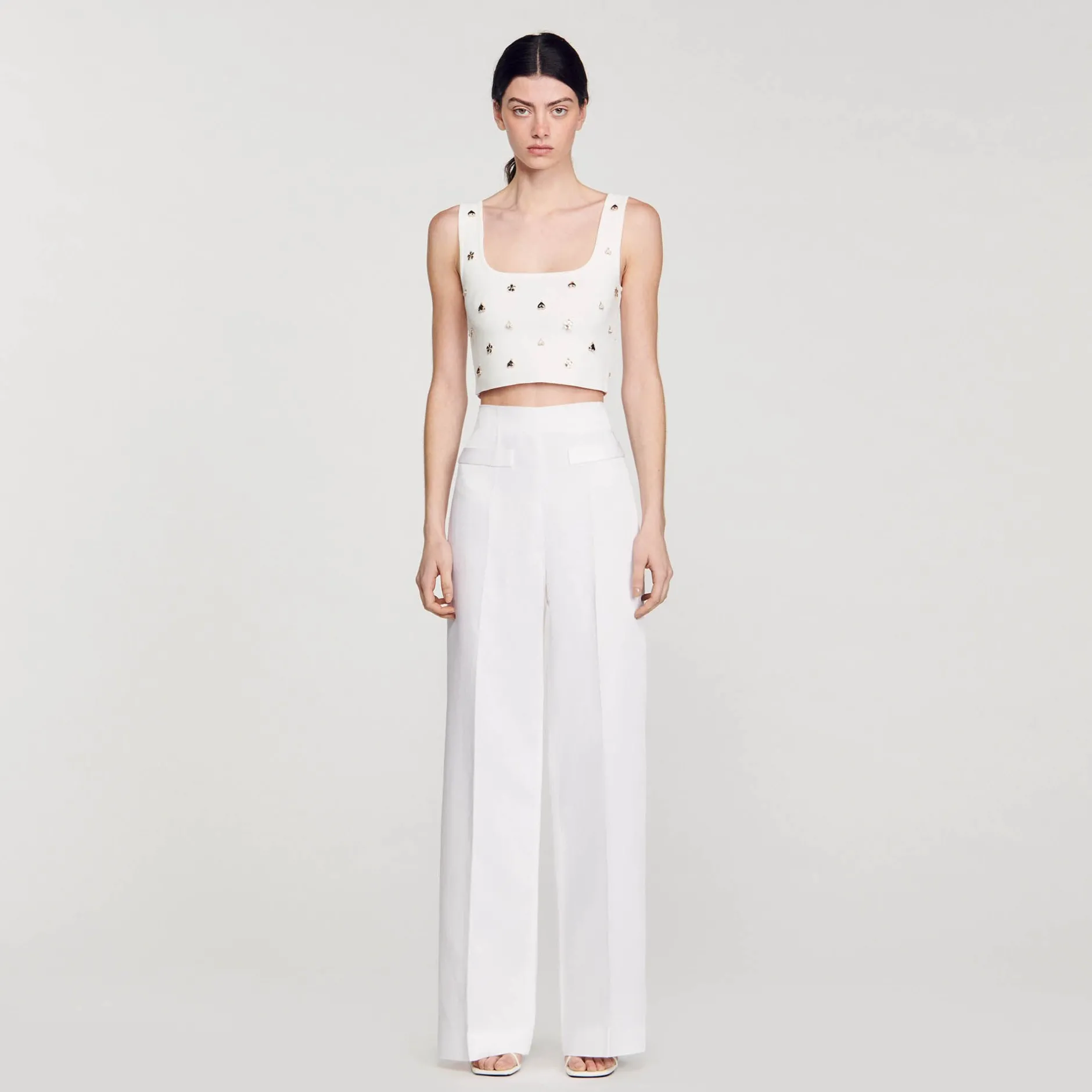 Femme SANDRO Pantalon De Costume Large