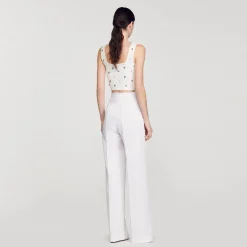 Femme SANDRO Pantalon De Costume Large