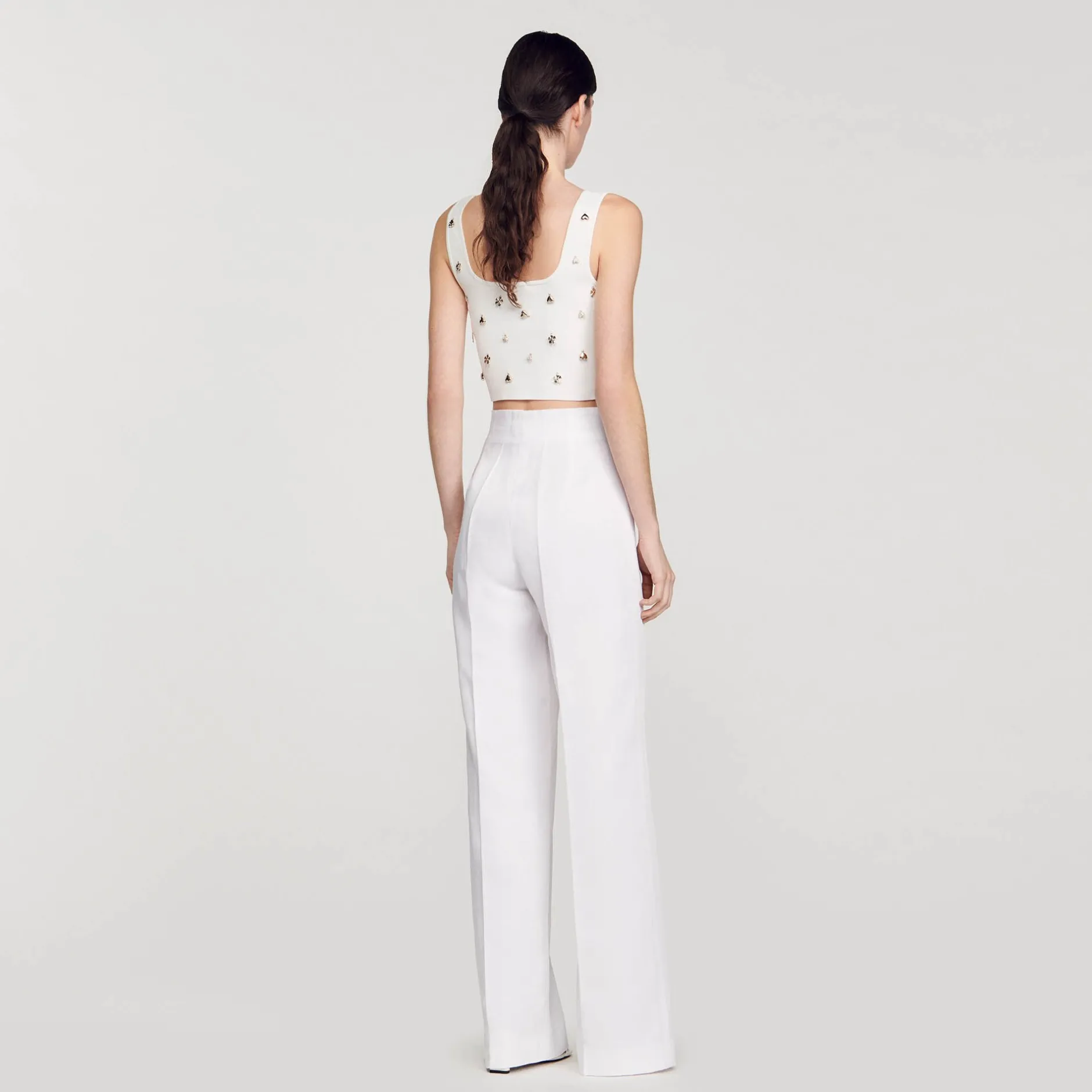 Femme SANDRO Pantalon De Costume Large
