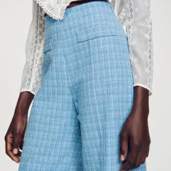 Femme SANDRO Pantalon De Costume Large En Tweed