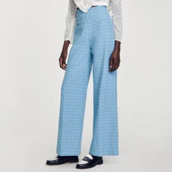 Femme SANDRO Pantalon De Costume Large En Tweed