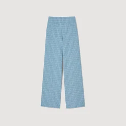 Femme SANDRO Pantalon De Costume Large En Tweed