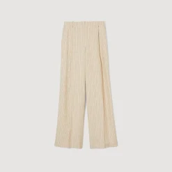 Femme SANDRO Pantalon De Costume Large à Rayures