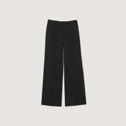 Femme SANDRO Pantalon De Costume Large à Rayures