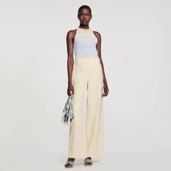 Femme SANDRO Pantalon De Costume Large à Pinces