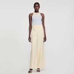 Femme SANDRO Pantalon De Costume Large à Pinces