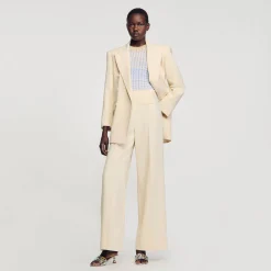 Femme SANDRO Pantalon De Costume Large à Pinces