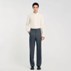 Homme SANDRO Pantalon De Costume Large
