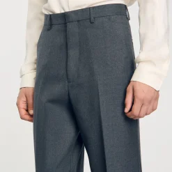 Homme SANDRO Pantalon De Costume Large
