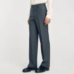 Homme SANDRO Pantalon De Costume Large