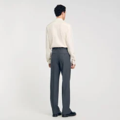 Homme SANDRO Pantalon De Costume Large