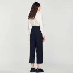 Femme SANDRO Pantalon De Costume Taille Haute