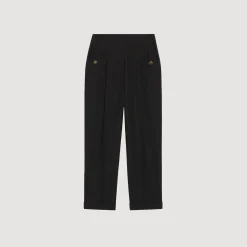 Femme SANDRO Pantalon De Costume Taille Haute