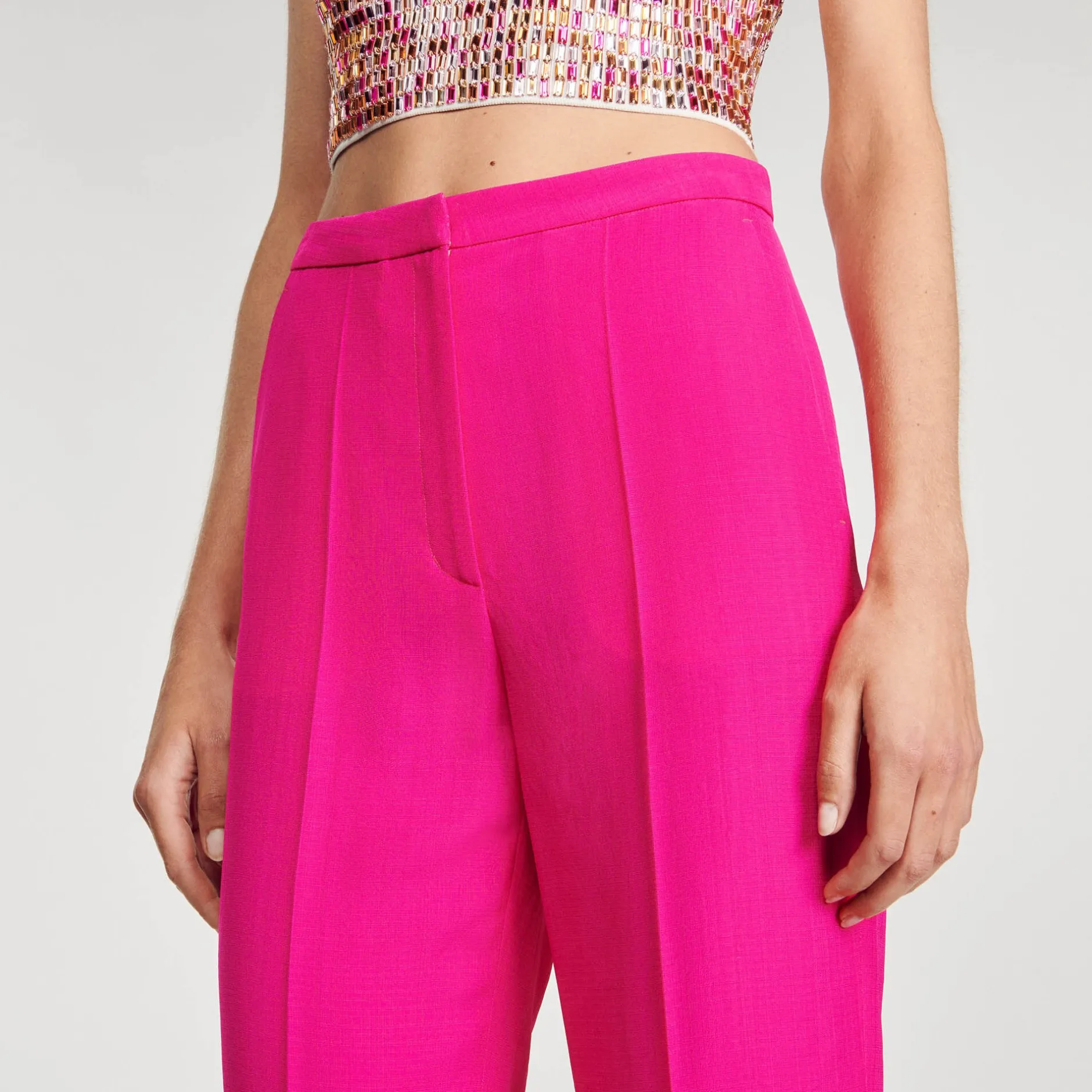 Femme SANDRO Pantalon De Costume évasé