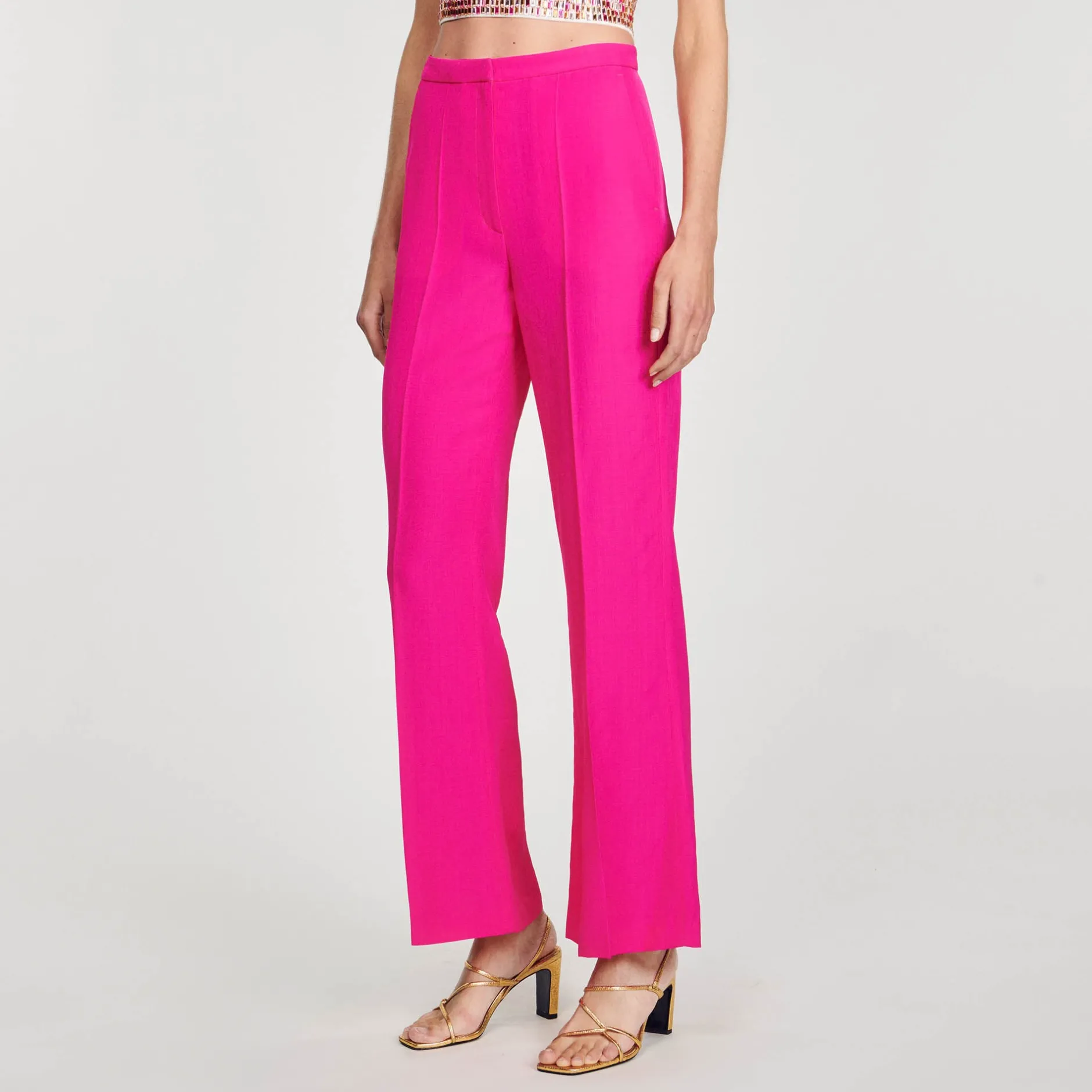Femme SANDRO Pantalon De Costume évasé