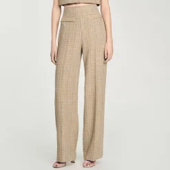 Femme SANDRO Pantalon Droit En Tweed