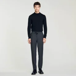 Homme SANDRO Pantalon Droit élastiqué