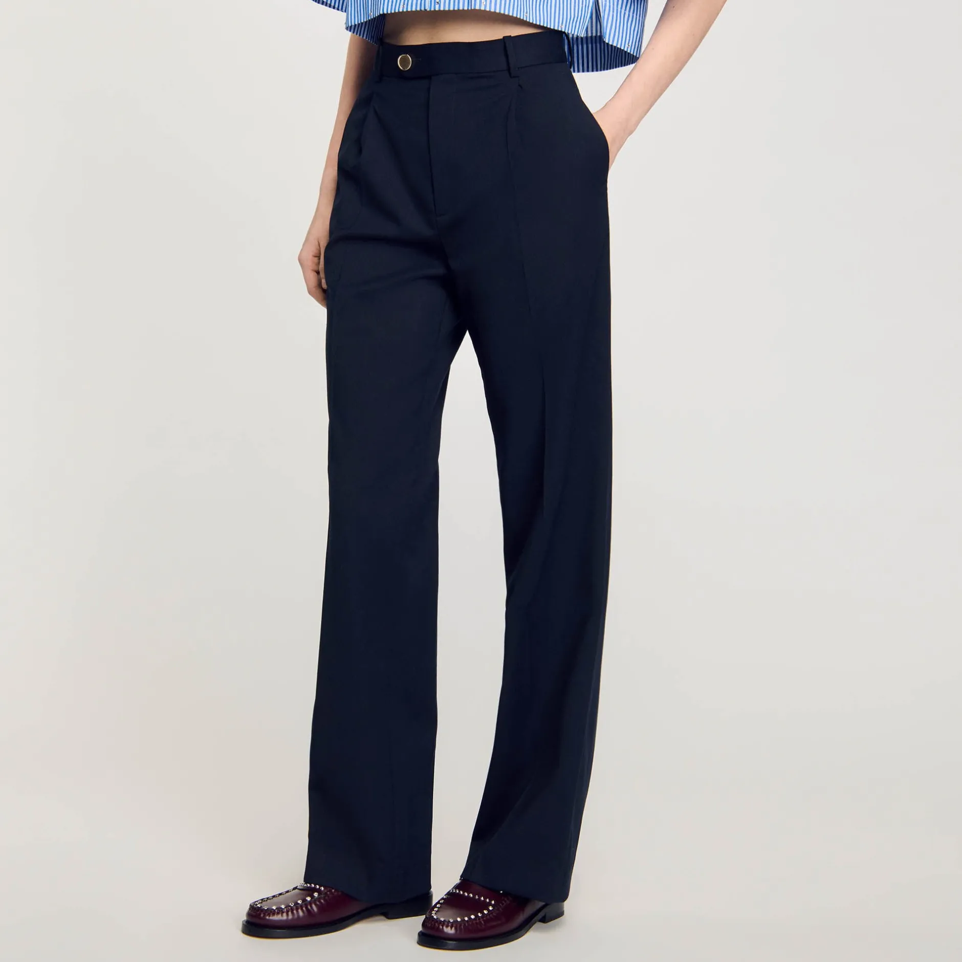 Femme SANDRO Pantalon En Laine