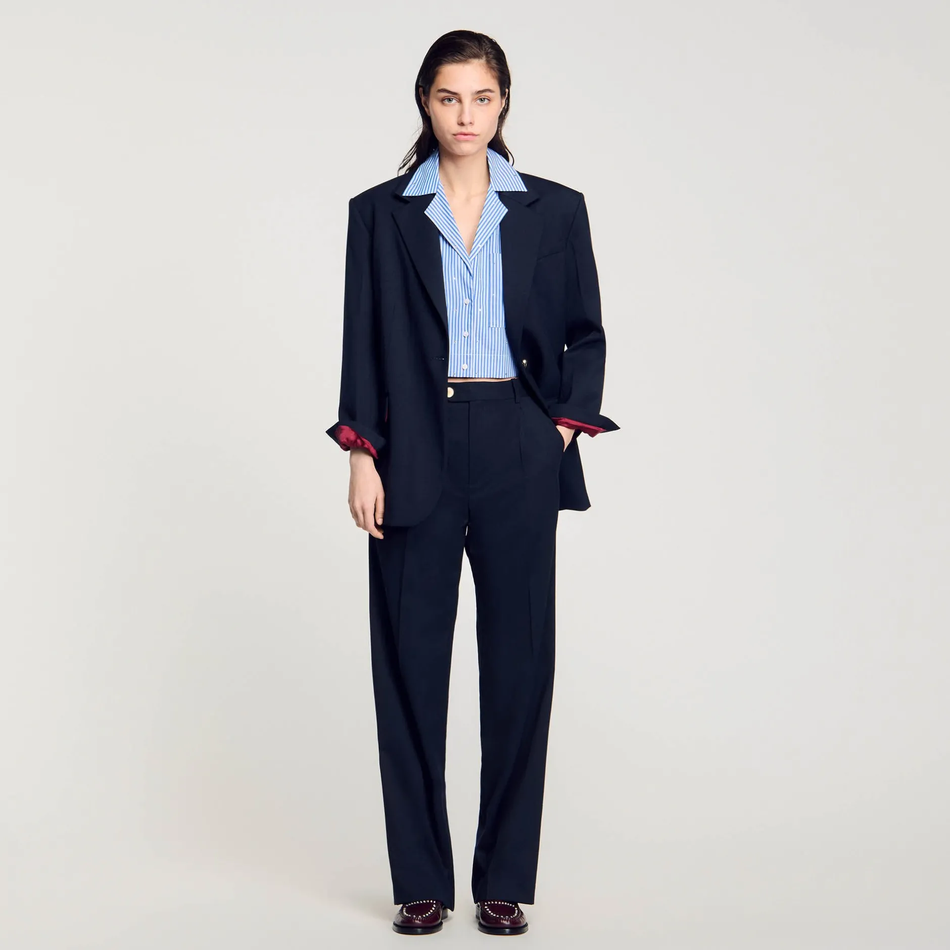 Femme SANDRO Pantalon En Laine