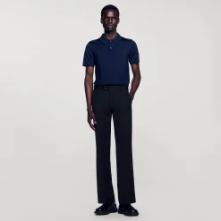 Homme SANDRO Pantalon En Laine Mélangée